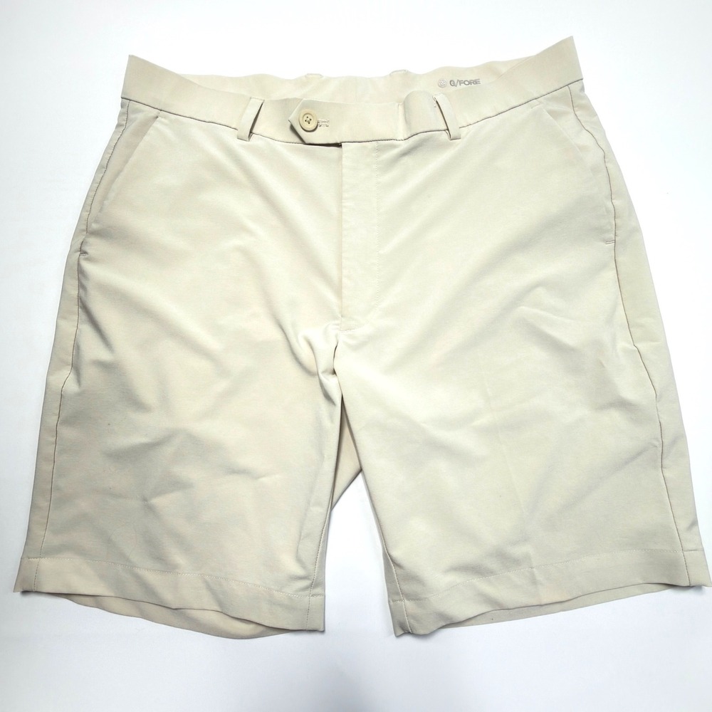 G/FORE Maverick 4-Way Stretch Golf Shorts Men's 36 Beige Khaki Performance